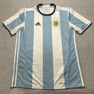 Argentina Jersey Mens Medium Adidas Short Sleeve Clima Cool Soccer Football